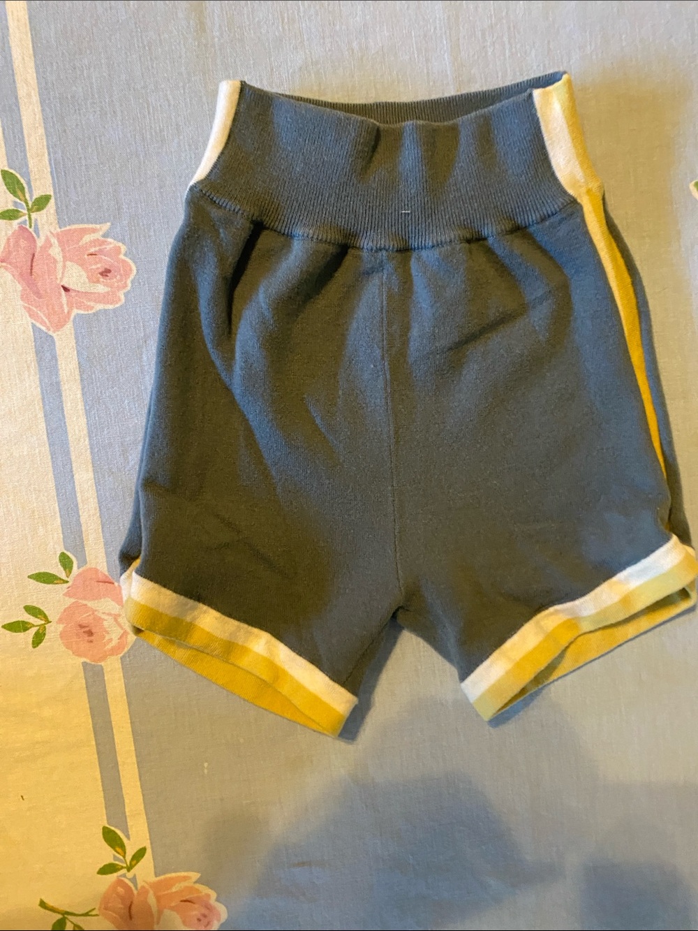 Nagnata Navy Shorts with Yellow and White Trim